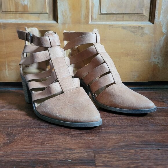 Women's Size 9 Strappy Ankle Boots - Picture 1 of 6